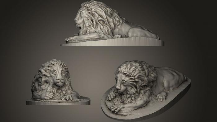 Figurines lions tigers sphinxes (STKL_0001) 3D model for CNC machine